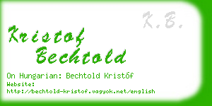 kristof bechtold business card